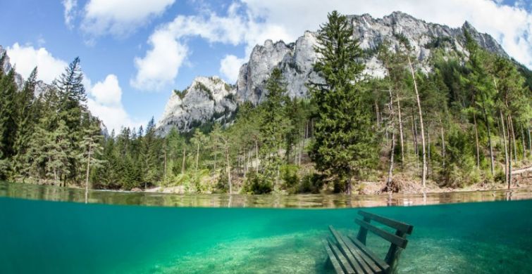 Уникальный парк в Австрии, находящийся под и над водой itemprop=