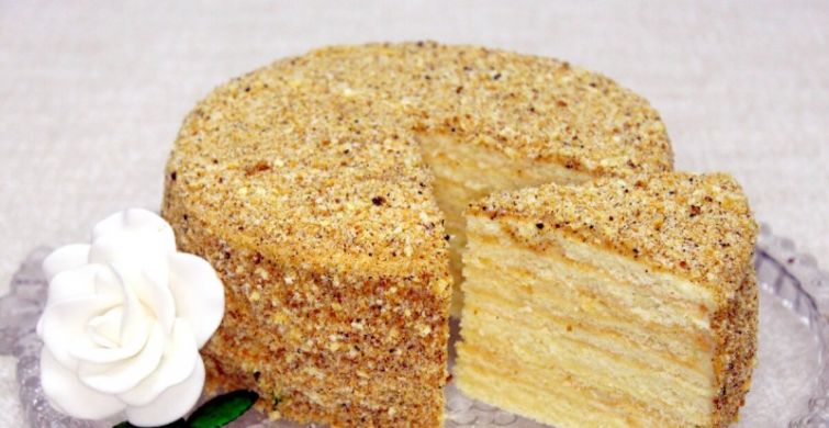 Самый вкусный торт «Наполеон»: простой рецепт с заварным кремом itemprop=