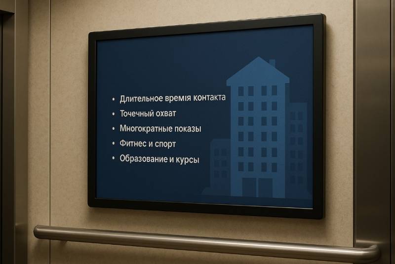 Медиа реклама в лифтах